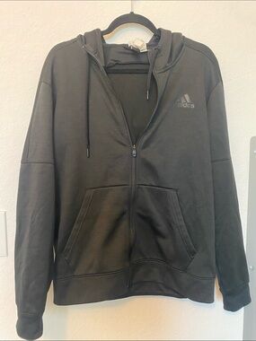 adidas Black Climawarm Zip Hoodie